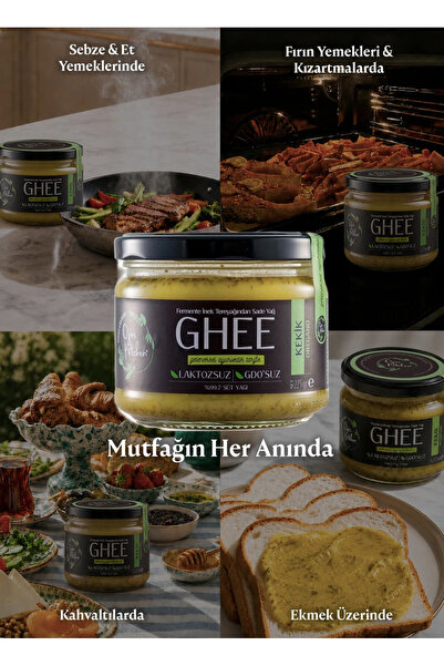 ojas kitchen Kekikli Sade Yağ / Ghee 225 gr – Laktozsuz, Kazeinsiz, Gdo’ Suz – Saf Yağ / Sadeyağ