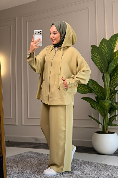 Suede Style 6606 - Stylish Comfortable Modal Soft Knitted Fabric Loose Hooded...