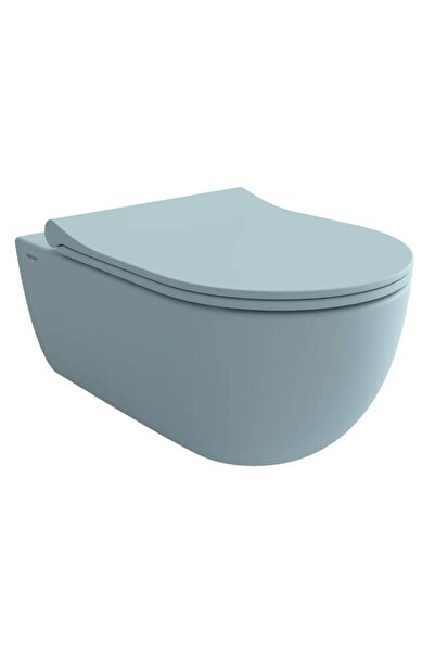 Bocchi - V-Tondo Rimless Asma Klozet Mat Buz Mavisi - 1416-029-0128