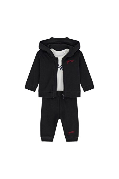 Guess Set băieți: Hanorac, Body și Pantaloni de trening H6YG09K4135 Alb