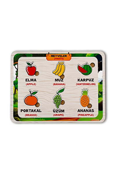 heptex Wooden Fruits Educational Board