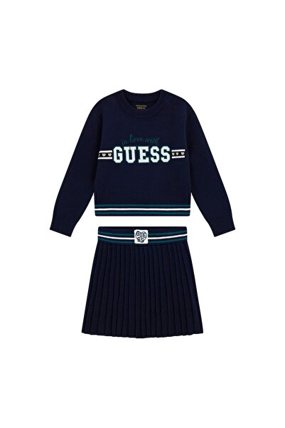 Guess Set bluză și fustă pentru fete K6YG02Z0815 Albastru închis