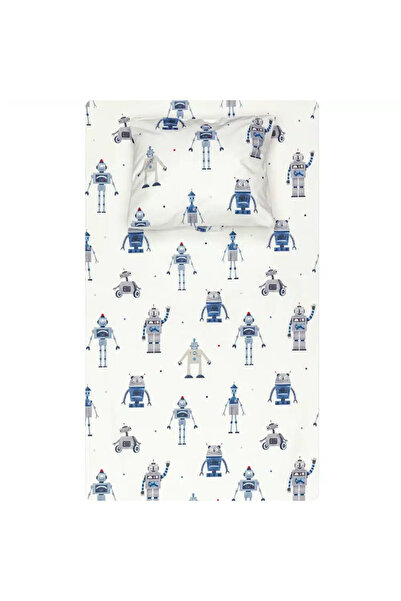 Borea Σεντόνι Σετ 2ΤΜΧ Megabot Moνό Μπλε 160 x 240 cm + 50 x 70 cm