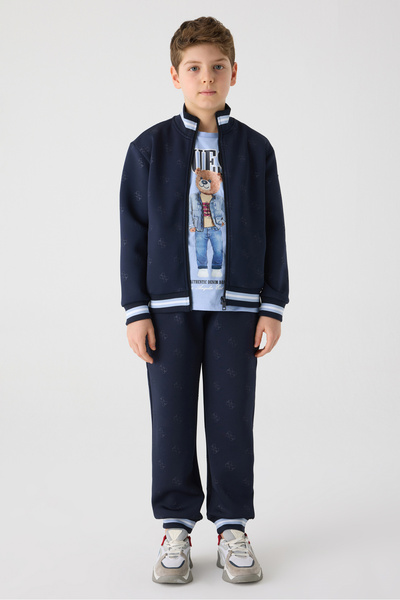 Guess Boy Navy Blue Tracksuit Top