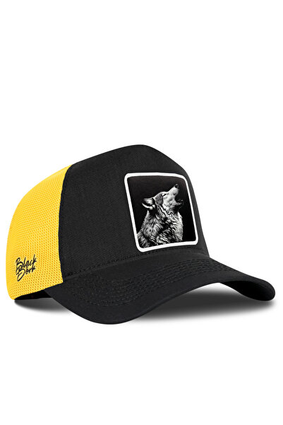 BlackBörk Kurt Logo Cordura Black-Yellow Trucker Hat