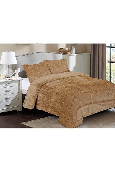 Dimcol Κουβέρτα Coral Fleece Solid 02 160X220 Beige 100% Polyester