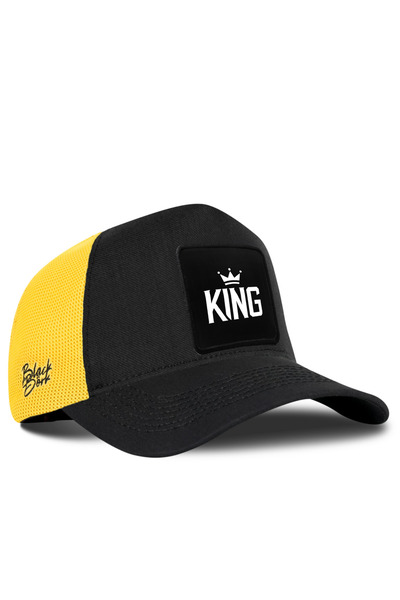 BlackBörk King Logo Cordura Black-Yellow Trucker Hat