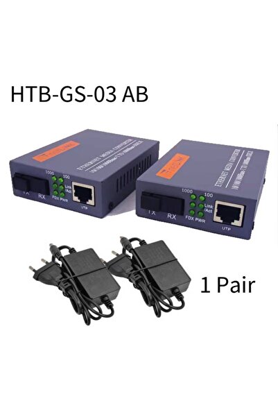 Choice 1pair with EU power Gigabit Fiber Optical Media Converter HTB-GS-03AB ...