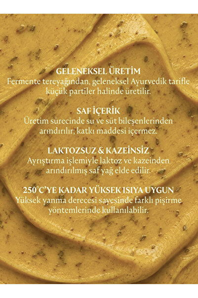 ojas kitchen Kekikli Sade Yağ / Ghee 225 gr – Laktozsuz, Kazeinsiz, Gdo’ Suz – Saf Yağ / Sadeyağ