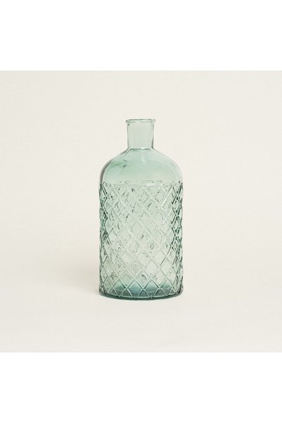 Beauty Home ΒΑΖΟ ΜΕ ΡΟΜΒΟΥΣ 13,5 x 28 cm - green