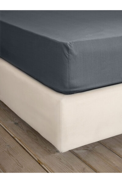 Nima Home Σεντόνι Μονό με Λάστιχο Unicolors - Midnight Gray