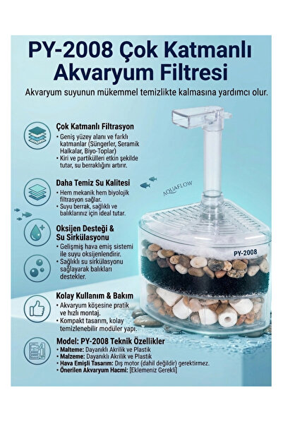 Xinyou Elyaflı Süngerli Seramikli Köşe Üretim Filtresi Xy-2008