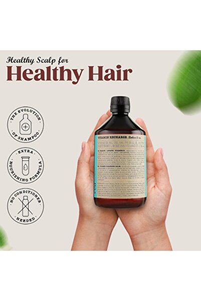 EVA Professional Hair Care Vitamin Recharge Detox & Co. Cleansing Balm Shampoo for Dry Hair - 3.38 Fl oz/100ml