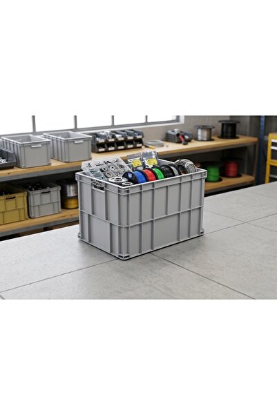 STT ENDÜSTRİ TAŞIMA KASASI , BÜYÜK PLASTİK KASA -KAPALI MODEL - 48*69*43h CM