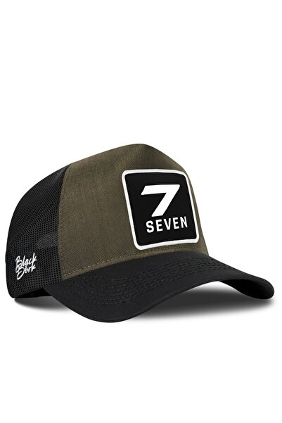 BlackBörk Size 7 Cordura Black-Khaki Trucker Hat with Logo