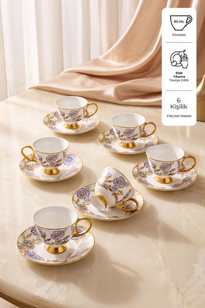 Emsan Hera 6 Kişilik Kahve Fincan Takımı 80 ml