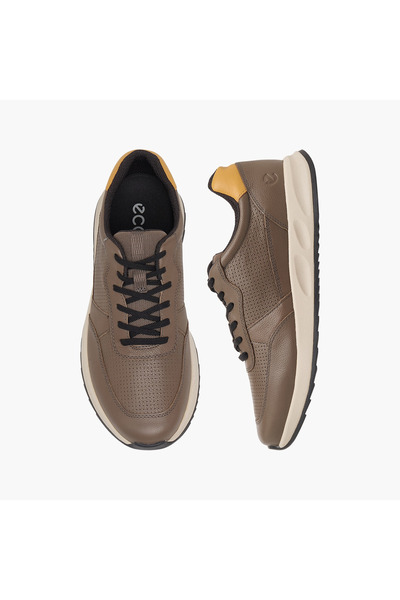 Ecco Men Leather Lace-Up Ankle Sneakers