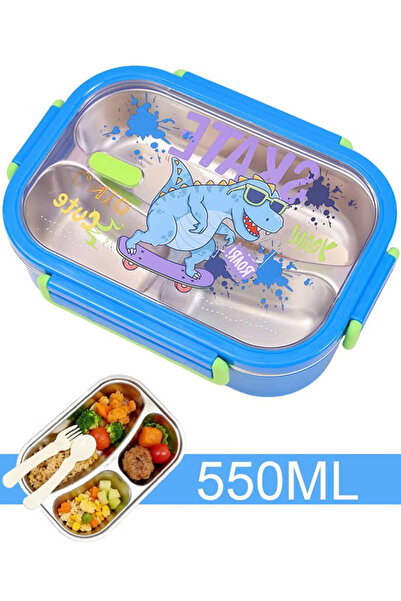GGEROU Back to School Lunch Box for Boys Girls 3 Compartment Stainless Steel ...