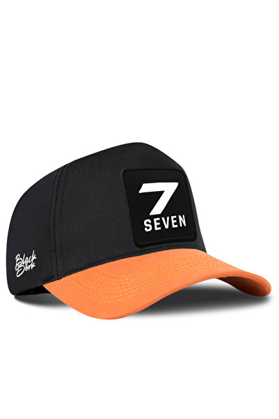 BlackBörk Number 7 Logo Tile-Black Baseball Cap