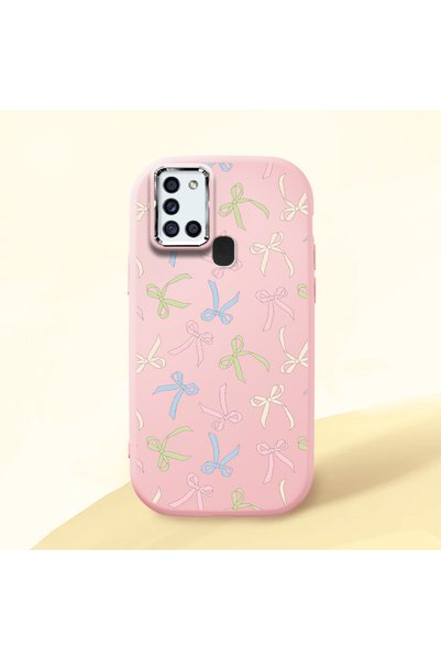 CHICASELUX Samsung Galaxy A21S Compatible Colorful Ribbon Printed Soft Silico...