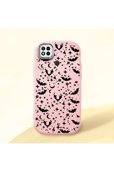 CHICASELUX Redmi 9C/10A Compatible Soft Silicone Case with Bat Moon Star Prin...