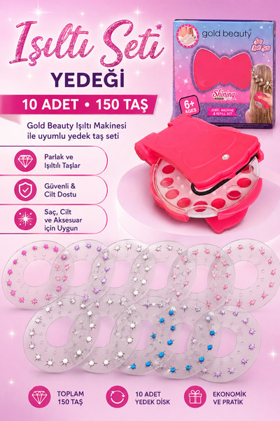 DZ SAÇ IŞILTI SETİ YEDEĞİ 10 lu SET 150 Taş
