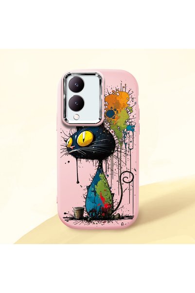 CHICASELUX حافظة هاتف Vivo Y28 4G متوافقة مع طراز Graffiti Style Black Cat، ح...