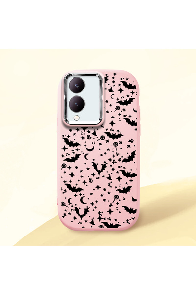 CHICASELUX Vivo Y28 4g Compatible Soft Silicone Case with Bat Moon Star Print...