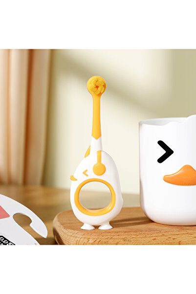 Choice YELLOW Cute Baby Toothbrush for Infants and Toddlers 0-3 Years Old, Ca...