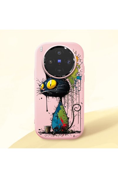 CHICASELUX حافظة هاتف Vivo X300 متوافقة مع طراز Graffiti Style Black Cat، حاف...