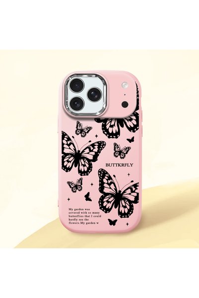 CHICASELUX iPhone 17 Pro Compatible Minimal Butterfly Pattern Soft Silicone C...