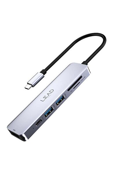 LEAD USB-C to PD+HDMI 4K/Multiport Adapter LHB06+SD+Micro SD, Space Gray