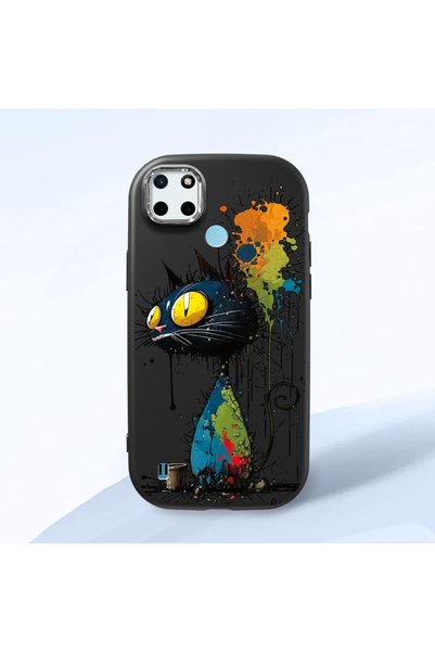 CHICASELUX حافظة هاتف Realme C21Y/C25Y متوافقة مع طراز Graffiti Style Black C...