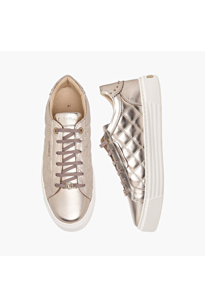 CARMELA Women Quilted Leather Ankle Sneakers