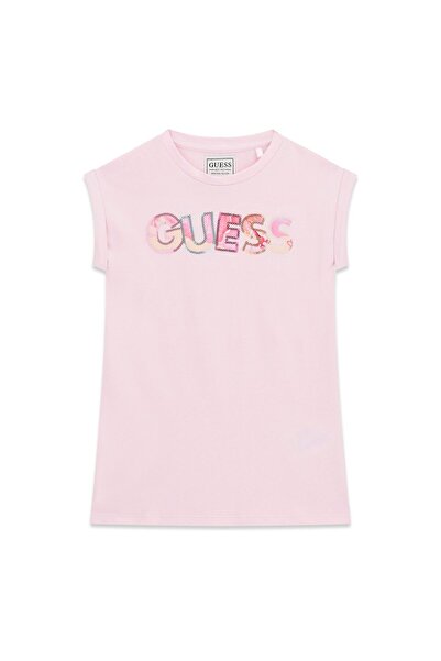 Guess Rochie de zi cu zi pentru fete K6GK10KAE24 Roz
