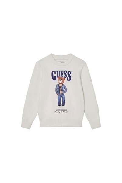 Guess Pulover băieți N6RR01Z2ZK2 Crem
