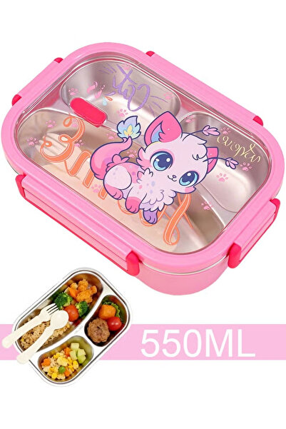 GGEROU Back to School Lunch Box for Boys Girls 3 Compartment Stainless Steel ...