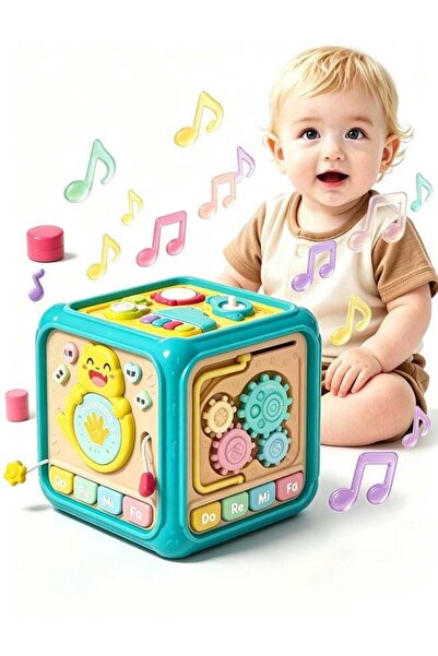 Generic Activity Cube, 6-in-1 Educational Early Development Toy,Baby Busy Boa...