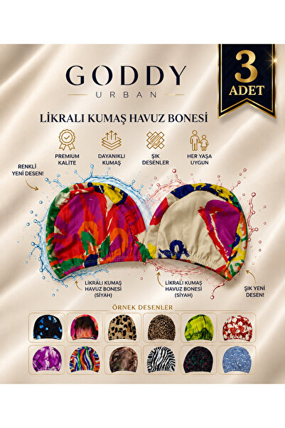 Goddy Шапка и очила за плуване - Многоцветно