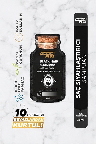 Aktavarium Softto Plus Black Hair Doğal Görünümlü Saç Siyahlaştırıcı Anında E...