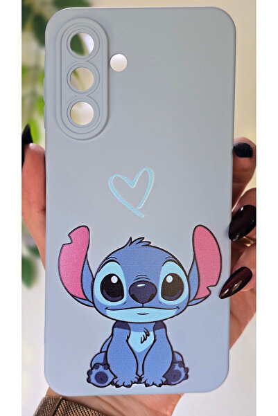 Magic Ring Samsung Galaxy S25 FE Uyumlu Stitch Desenli İçi Kadife Bebe Mavi T...