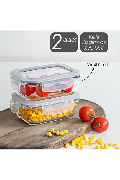 SADO Ktw1388-1 Vacuum Lockable 400 ml Glass Storage Container 2 Pieces