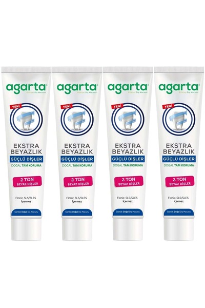 Agarta Natural Full Protection Toothpaste 75 ml Extra Whiteness Strong Teeth ...
