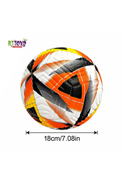Generic Brand Soccer Ball with Orange Design