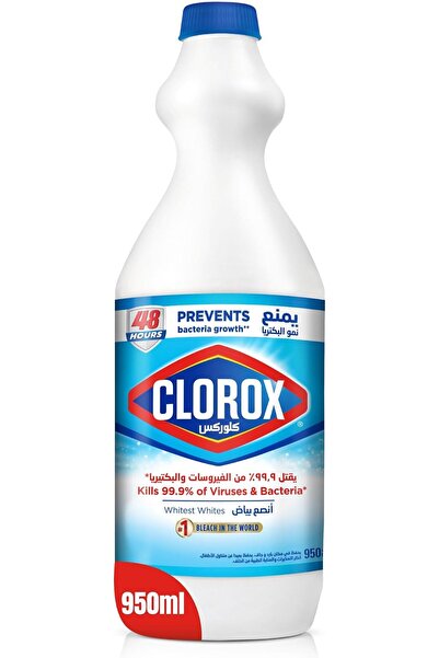 Clorox Liquid Bleach 950ml, Kills 99.9% of Viruses and Bacteria, Inhibits Bac...