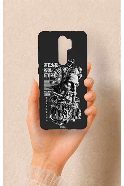 Vip Case Redmi Note 8 Pro Uyumlu Fear No Evil Desenli Silikon Kılıf