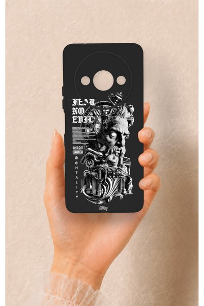Vip Case Redmi A3 Uyumlu Fear No Evil Desenli Silikon Kılıf