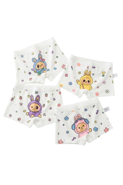 Bidani - Cotton Soft Comfort Character Panties – 4 PC Girls - 1Y to 7Y