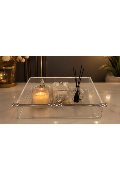 innossa pleksi dekorasyon Silver Ringed Large Organizer and Organizer