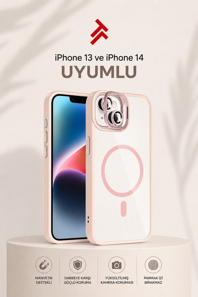 tuji حافظة M-Safe المغناطيسية الشفافة المتوافقة مع iPhone 13 وiPhone 14 - حاف...